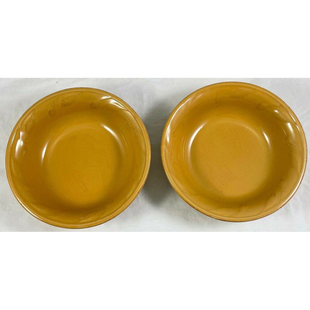 Sorrento Cereal Bowls Wheat Yellow Embossed Set of 2 Heavy 7" Multiple Available